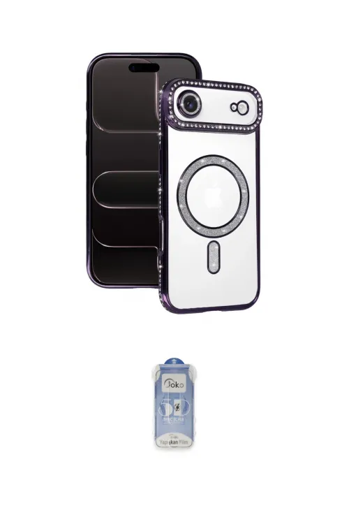 ieg™ iPhone 17 Air Kılıf Zirve Doku Prime - Siyah Joko Magic 5D Cam