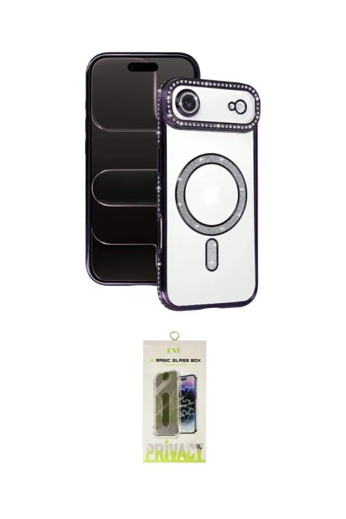 ieg™ iPhone 17 Air Kılıf Zirve Doku Prime - Siyah Joko Magic 5D Hayalet Cam