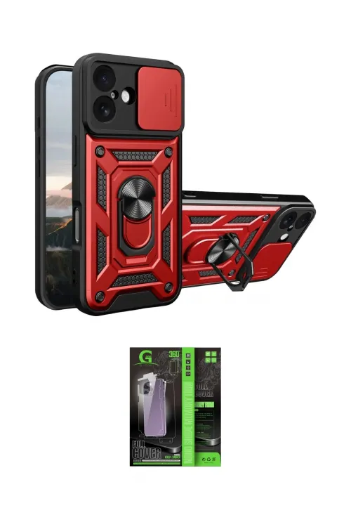 ieg™ iPhone 17 Kılıf Ahenk Klasik - Siyah 360 Mat Full Body Arka Koruyucu