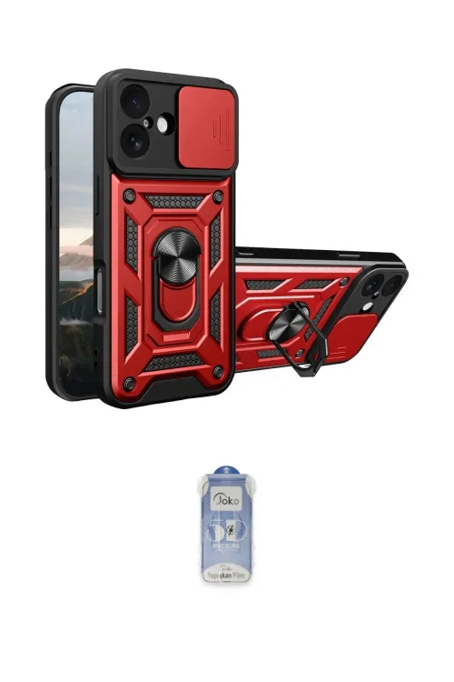 ieg™ iPhone 17 Kılıf Ahenk Klasik - Siyah Joko Magic 5D Cam