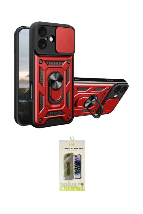 ieg™ iPhone 17 Kılıf Ahenk Klasik - Siyah Joko Magic 5D Hayalet Cam