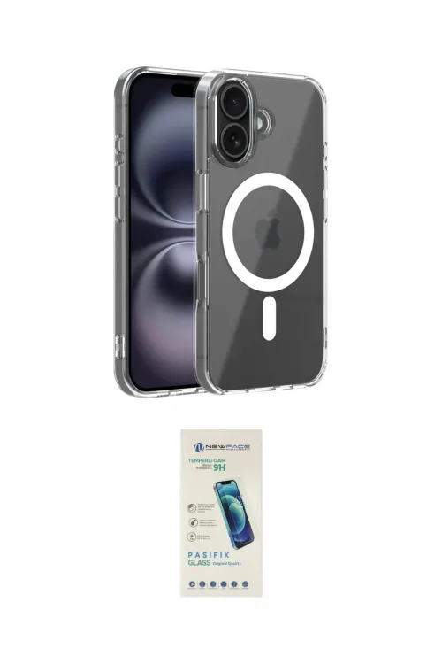 ieg™ iPhone 17 Kılıf Ahenk Minimal Serisi - Şeffaf Pasifik Cam Ekran Koruyucu