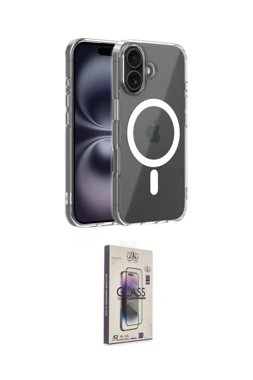 ieg™ iPhone 17 Kılıf Ahenk Minimal Serisi - Siyah Bilvis 3D Cam Ekran Koruyucu