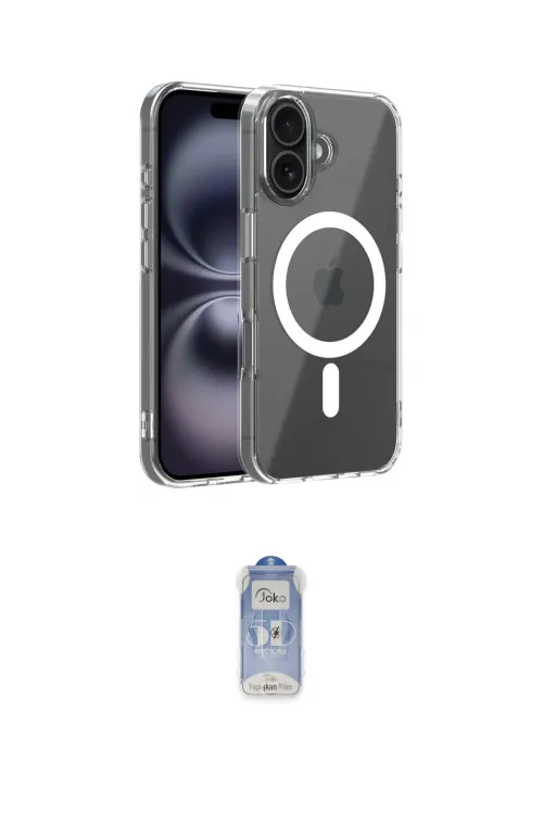 ieg™ iPhone 17 Kılıf Ahenk Minimal Serisi - Siyah Joko Magic 5D Cam