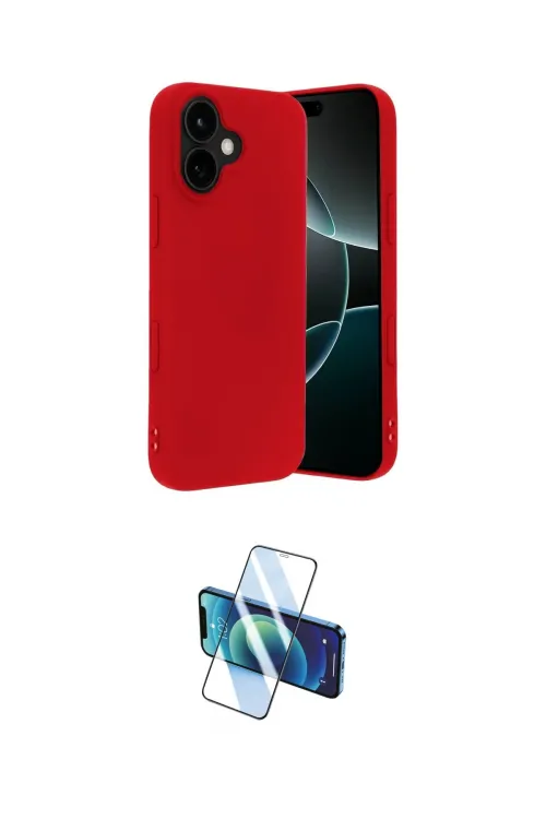 ieg™ iPhone 17 Kılıf Ahenk Serisi - Siyah 3D Antistatik Cam Ekran Koruyucu