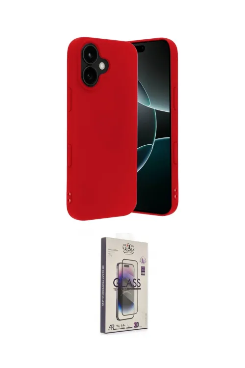 ieg™ iPhone 17 Kılıf Ahenk Serisi - Siyah Bilvis 3D Cam Ekran Koruyucu
