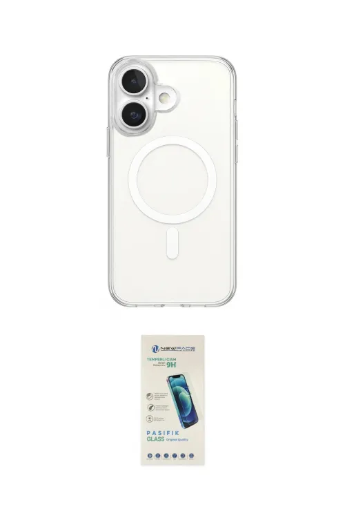 ieg™ iPhone 17 Kılıf Ahenk Yansıma Prime - Şeffaf Pasifik Cam Ekran Koruyucu