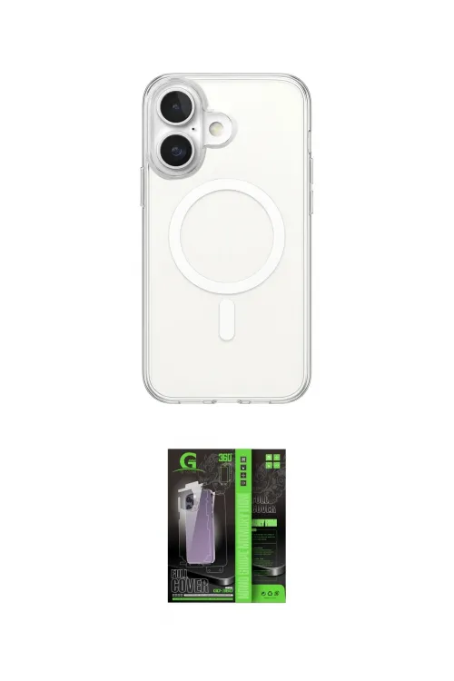 ieg™ iPhone 17 Kılıf Ahenk Yansıma Prime - Siyah 360 Mat Full Body Arka Koruyucu