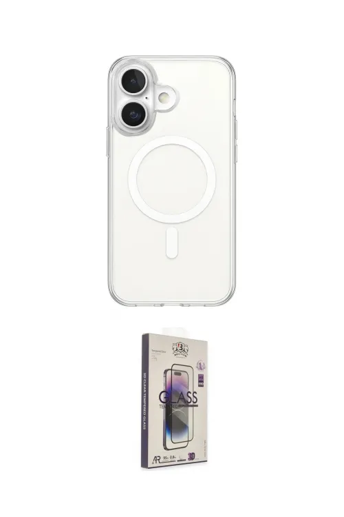 ieg™ iPhone 17 Kılıf Ahenk Yansıma Prime - Siyah Bilvis 3D Cam Ekran Koruyucu