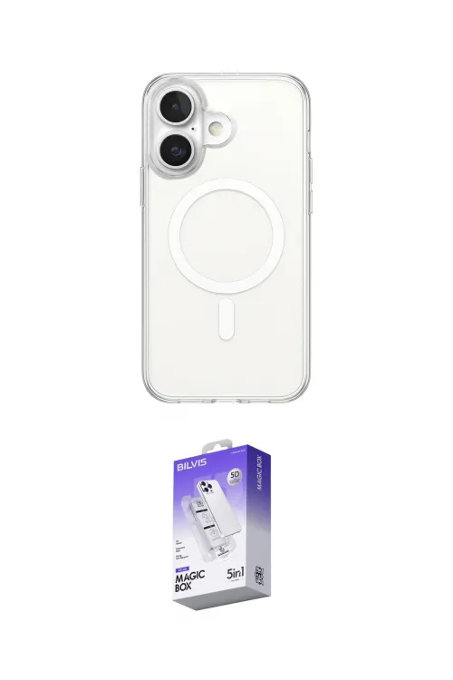 ieg™ iPhone 17 Kılıf Ahenk Yansıma Prime - Siyah Bilvis 5in1 3D Magic Cam Ekran Koruyucu