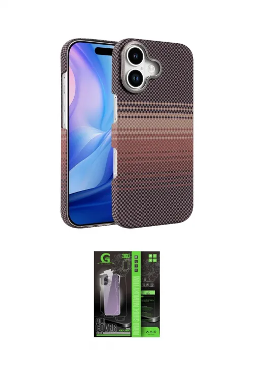 ieg™ iPhone 17 Kılıf Doruk Serisi - Şeffaf 360 Full Body Arka Koruyucu