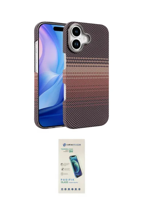ieg™ iPhone 17 Kılıf Doruk Serisi - Şeffaf Pasifik Cam Ekran Koruyucu