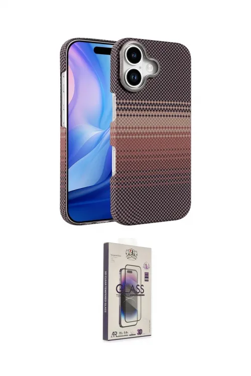 ieg™ iPhone 17 Kılıf Doruk Serisi - Siyah Bilvis 3D Cam Ekran Koruyucu