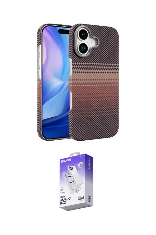 ieg™ iPhone 17 Kılıf Doruk Serisi - Siyah Bilvis 5in1 3D Magic Cam Ekran Koruyucu