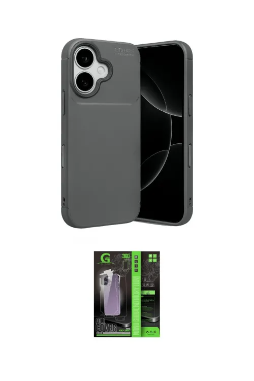 ieg™ iPhone 17 Kılıf Eksen Form Prime - Şeffaf 360 Full Body Arka Koruyucu