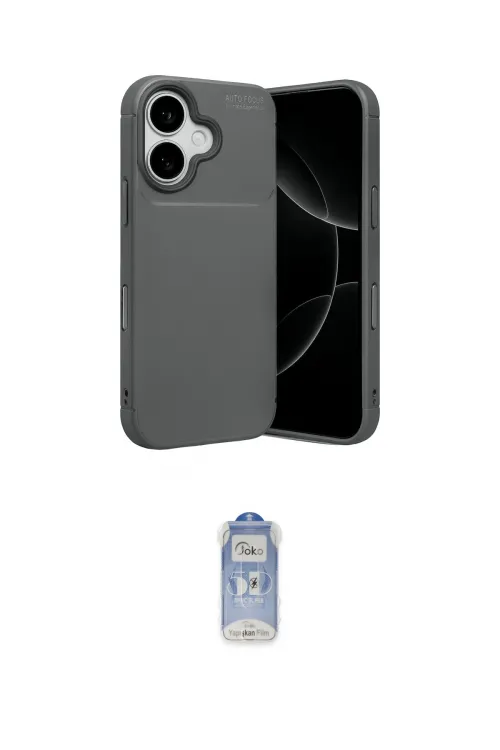 ieg™ iPhone 17 Kılıf Eksen Form Prime - Siyah Joko Magic 5D Cam