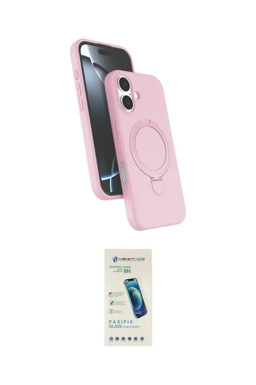 ieg™ iPhone 17 Kılıf İz Işık Koleksiyonu - Şeffaf Pasifik Cam Ekran Koruyucu