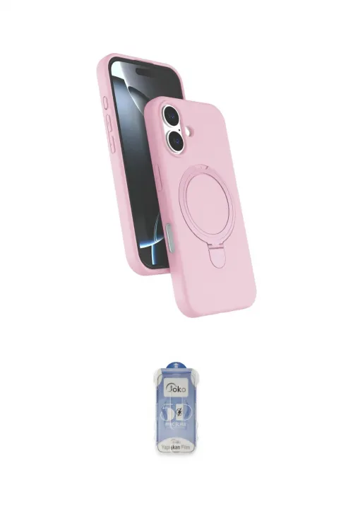 ieg™ iPhone 17 Kılıf İz Işık Koleksiyonu - Siyah Joko Magic 5D Cam