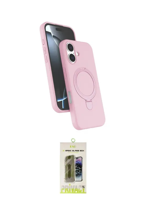 ieg™ iPhone 17 Kılıf İz Işık Koleksiyonu - Siyah Joko Magic 5D Hayalet Cam