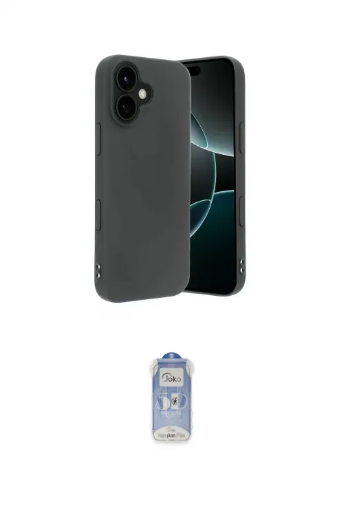 ieg™ iPhone 17 Kılıf Kozmos Yansıma Özel Seri - Siyah Joko Magic 5D Cam
