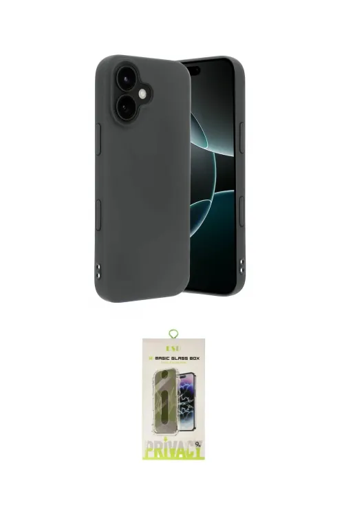 ieg™ iPhone 17 Kılıf Kozmos Yansıma Özel Seri - Siyah Joko Magic 5D Hayalet Cam