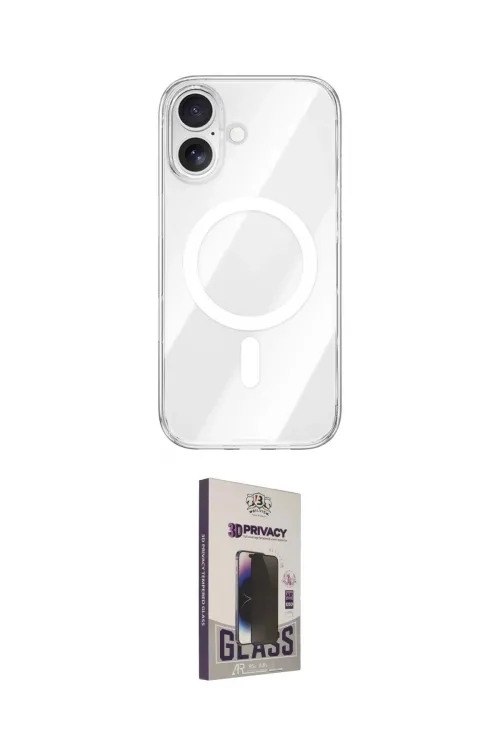ieg™ iPhone 17 Kılıf Kutup Klasik Serisi - Siyah Bilvis Hayalet Cam Ekran Koruyucu
