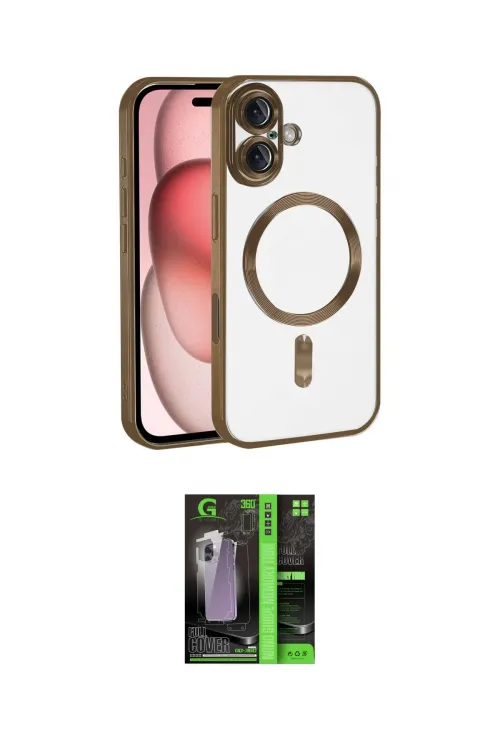 ieg™ iPhone 17 Kılıf Nova Işık Özel Seri - Şeffaf 360 Full Body Arka Koruyucu
