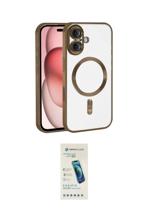ieg™ iPhone 17 Kılıf Nova Işık Özel Seri - Şeffaf Pasifik Cam Ekran Koruyucu