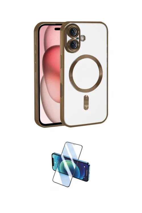ieg™ iPhone 17 Kılıf Nova Işık Özel Seri - Siyah 3D Antistatik Cam Ekran Koruyucu