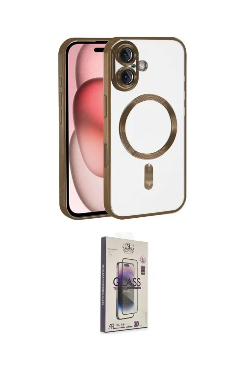 ieg™ iPhone 17 Kılıf Nova Işık Özel Seri - Siyah Bilvis 3D Cam Ekran Koruyucu