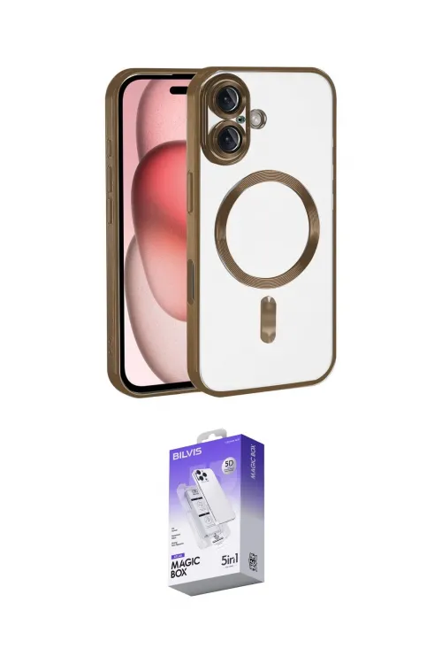 ieg™ iPhone 17 Kılıf Nova Işık Özel Seri - Siyah Bilvis 5in1 3D Magic Cam Ekran Koruyucu