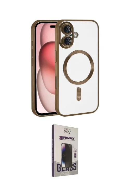 ieg™ iPhone 17 Kılıf Nova Işık Özel Seri - Siyah Bilvis Hayalet Cam Ekran Koruyucu
