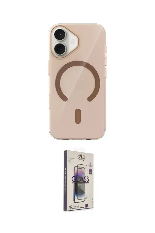 ieg™ iPhone 17 Kılıf Pusula Form Özel Seri - Siyah Bilvis 3D Cam Ekran Koruyucu