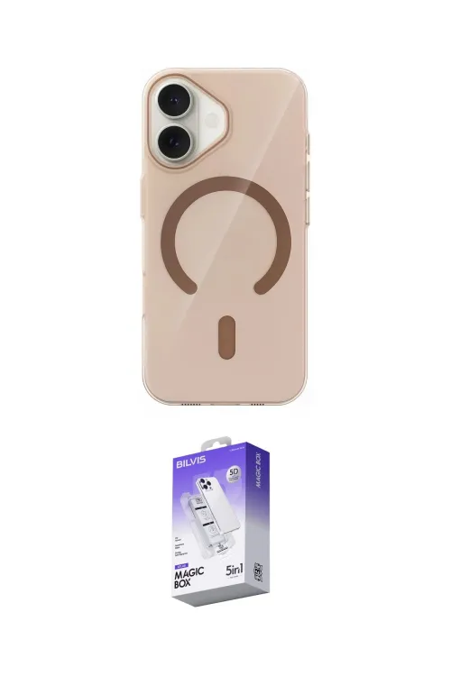 ieg™ iPhone 17 Kılıf Pusula Form Özel Seri - Siyah Bilvis 5in1 3D Magic Cam Ekran Koruyucu