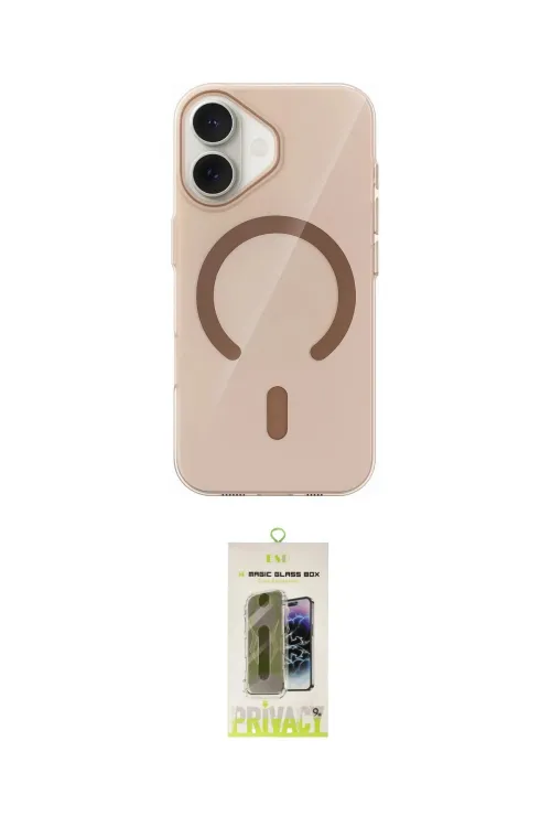 ieg™ iPhone 17 Kılıf Pusula Form Özel Seri - Siyah Joko Magic 5D Hayalet Cam