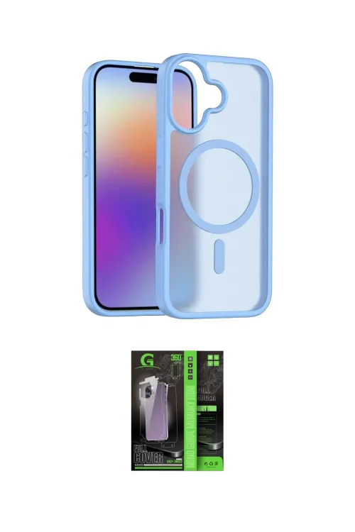 ieg™ iPhone 17 Kılıf Siluet Minimal Prime - Şeffaf 360 Full Body Arka Koruyucu