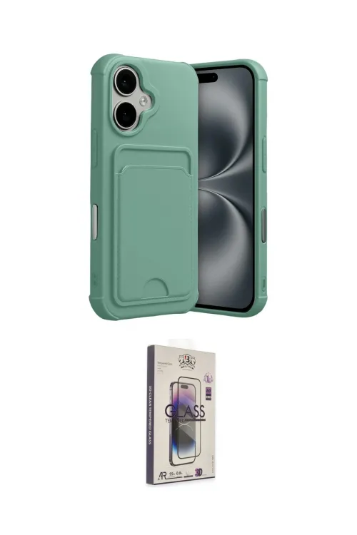 ieg™ iPhone 17 Kılıf Vadi Çizgi Prime - Siyah Bilvis 3D Cam Ekran Koruyucu