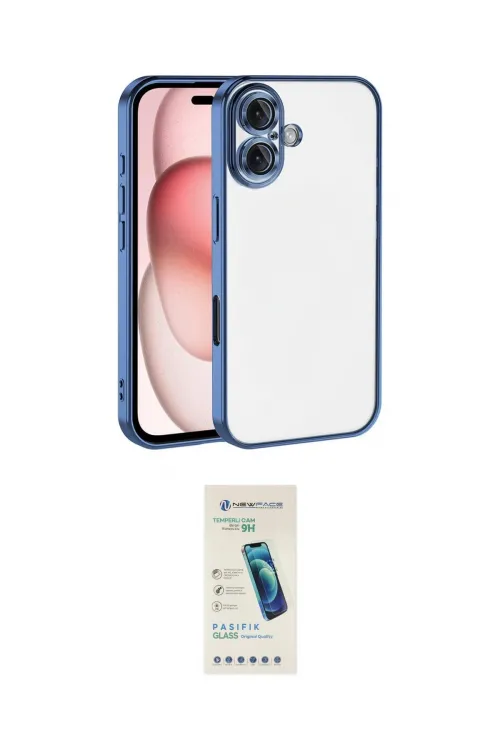 ieg™ iPhone 17 Kılıf Vadi Minimal - Şeffaf Pasifik Cam Ekran Koruyucu