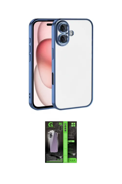 ieg™ iPhone 17 Kılıf Vadi Minimal - Siyah 360 Mat Full Body Arka Koruyucu