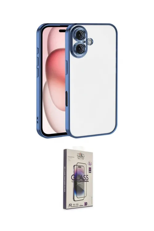 ieg™ iPhone 17 Kılıf Vadi Minimal - Siyah Bilvis 3D Cam Ekran Koruyucu