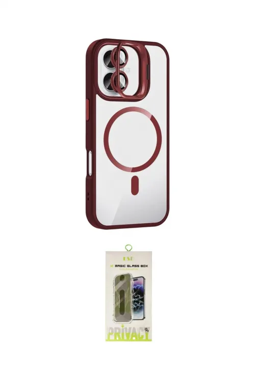 ieg™ iPhone 17 Kılıf Yadigar Asil Koleksiyonu - Siyah Joko Magic 5D Hayalet Cam