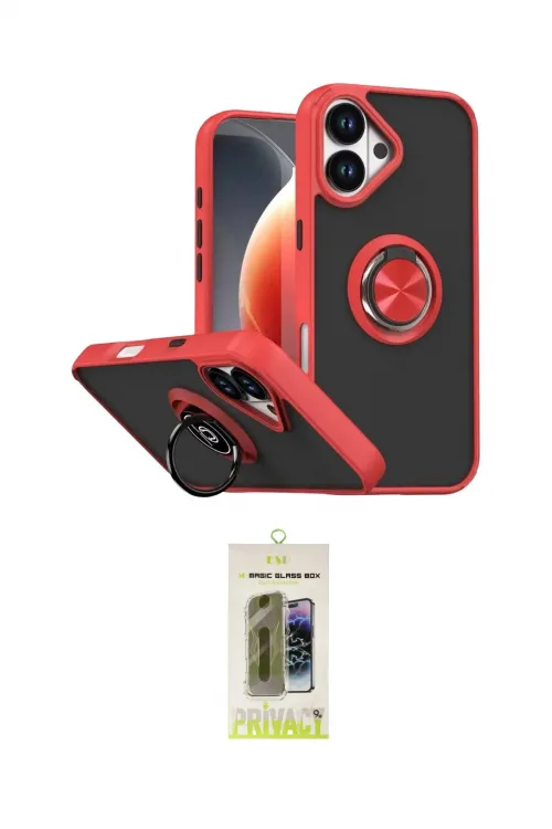 ieg™ iPhone 17 Kılıf Yörünge Çizgi - Siyah Joko Magic 5D Hayalet Cam