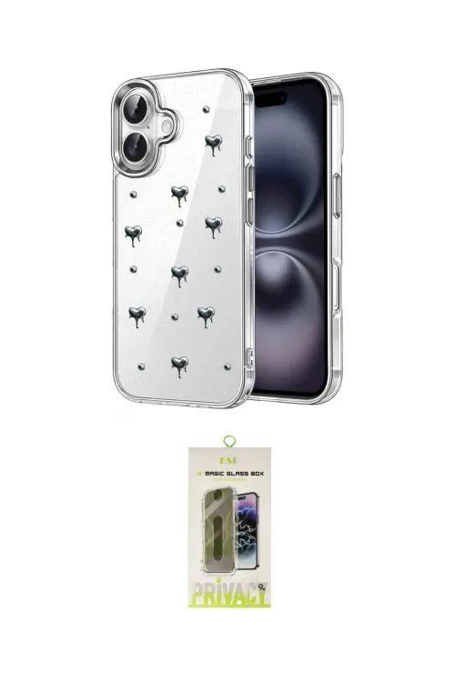 ieg™ iPhone 17 Kılıf Yörünge Form - Siyah Joko Magic 5D Hayalet Cam