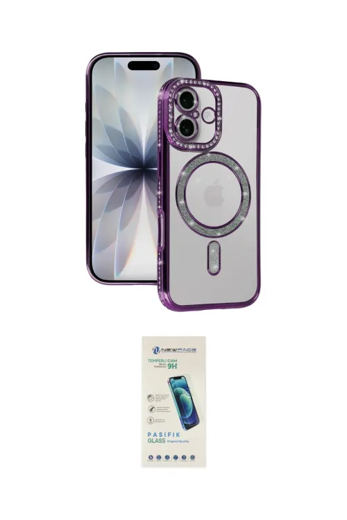 ieg™ iPhone 17 Kılıf Zirve Doku Prime - Şeffaf Pasifik Cam Ekran Koruyucu