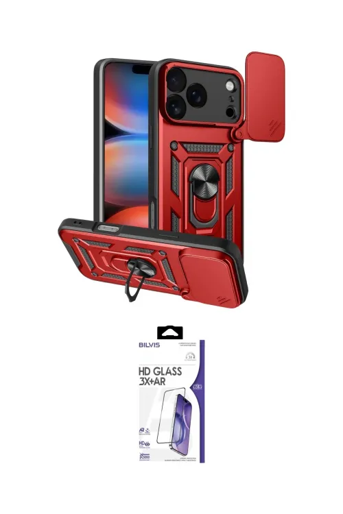 ieg™ iPhone 17 Pro Kılıf Ahenk Klasik - Siyah Bilvis 3X AR HD Cam Ekran Koruyucu