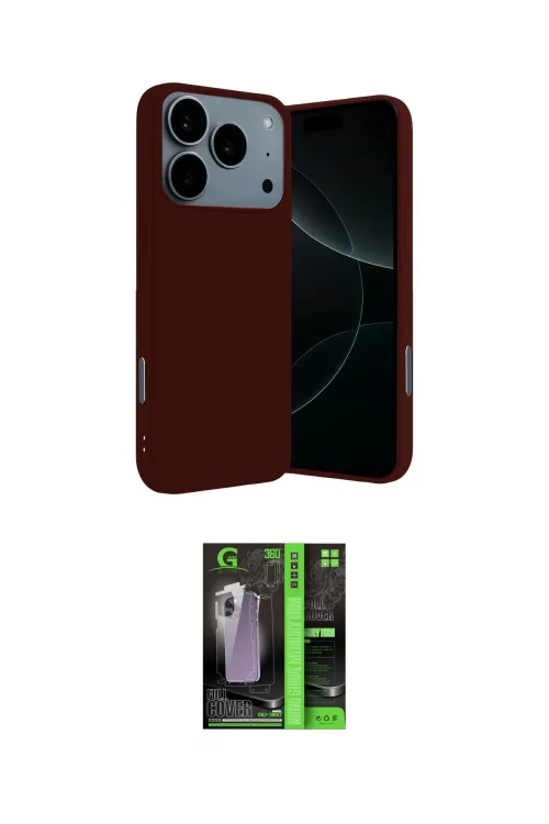 ieg™ iPhone 17 Pro Kılıf Ahenk Serisi - Şeffaf 360 Full Body Arka Koruyucu
