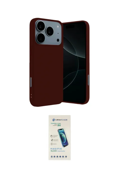 ieg™ iPhone 17 Pro Kılıf Ahenk Serisi - Şeffaf Pasifik Cam Ekran Koruyucu