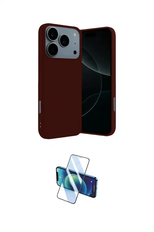 ieg™ iPhone 17 Pro Kılıf Ahenk Serisi - Siyah 3D Antistatik Seramik Nano Ekran Koruyucu