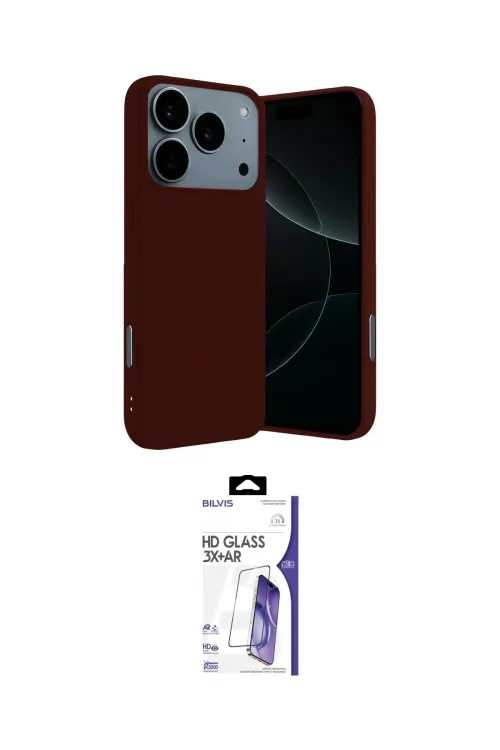ieg™ iPhone 17 Pro Kılıf Ahenk Serisi - Siyah Bilvis 3X AR HD Cam Ekran Koruyucu