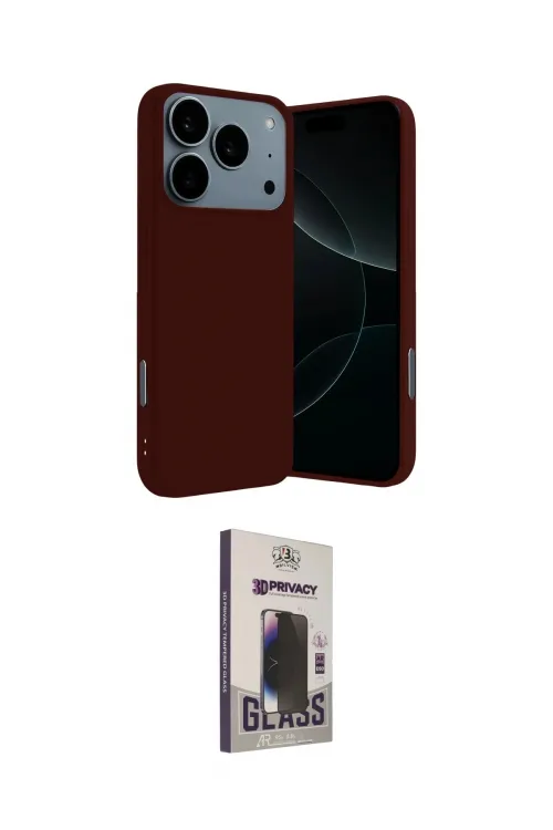 ieg™ iPhone 17 Pro Kılıf Ahenk Serisi - Siyah Bilvis Hayalet Cam Ekran Koruyucu